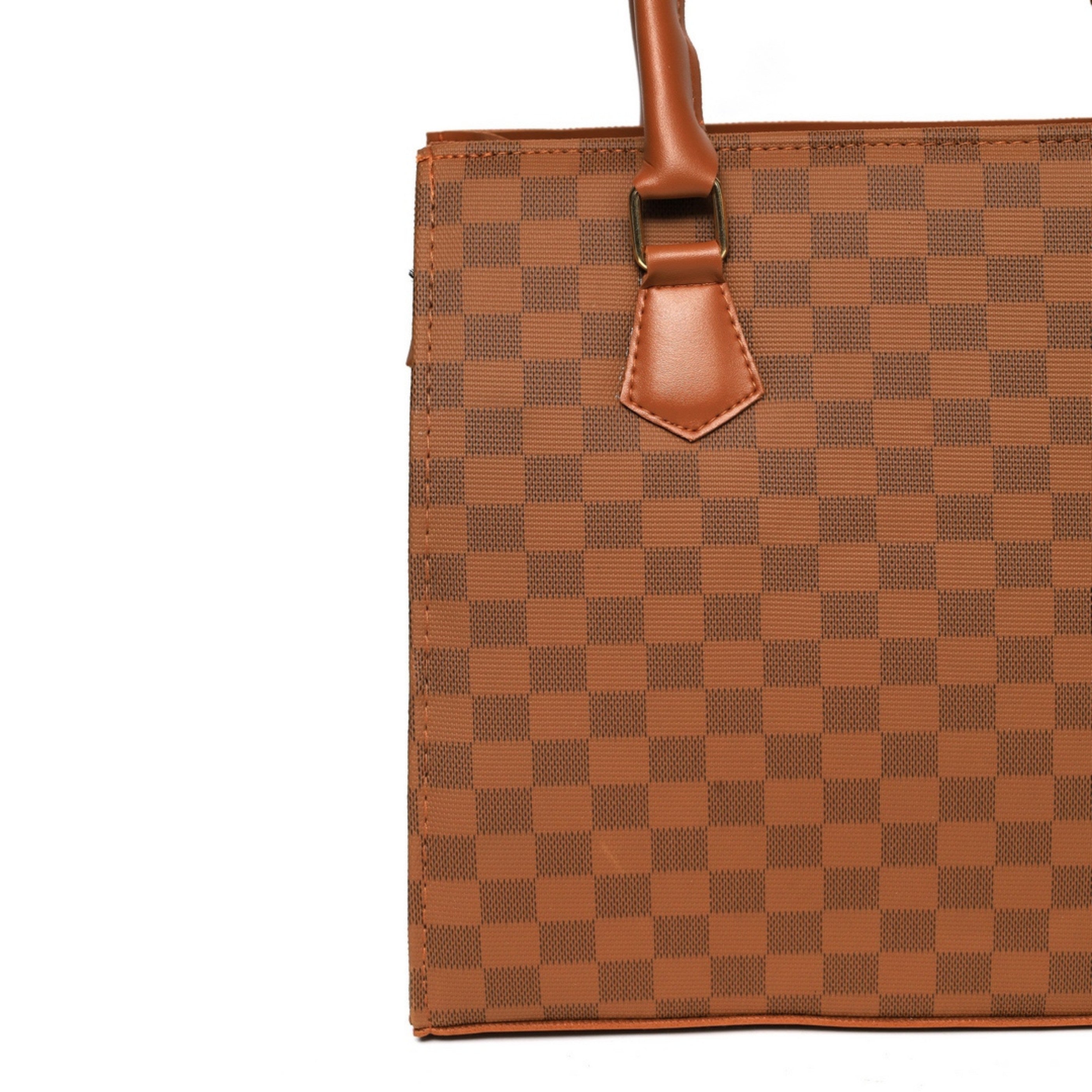 Checkered Charm Luxe - Light Brown