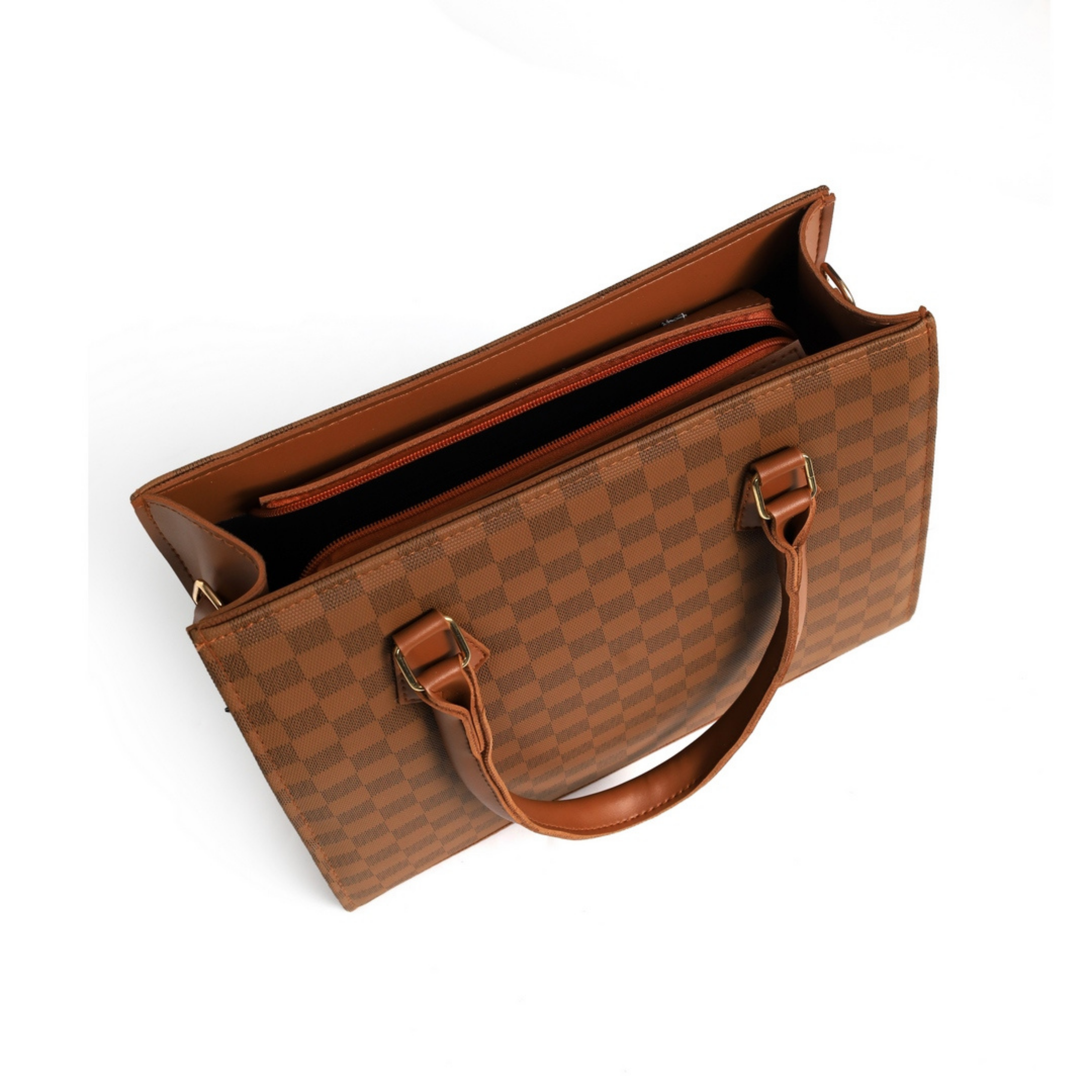 Checkered Charm Luxe - Light Brown