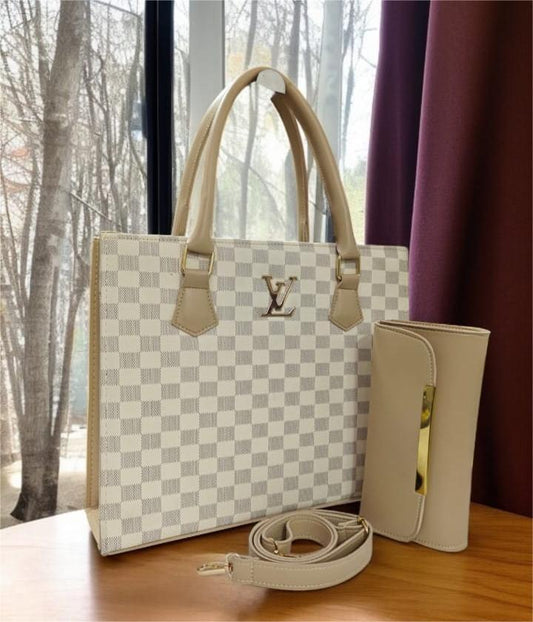 Checkered Charm Luxe - Beige